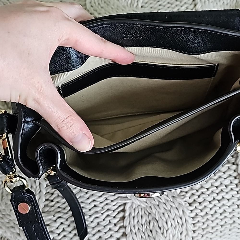 Chloe Faye Day Mini Black Leather Crossbody Bag - Picture 9 of 15